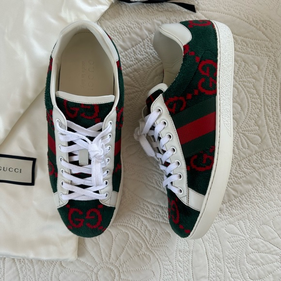 Gucci ace GG terry cloth sneakers - Picture 2 of 6